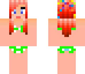 bikini girl green