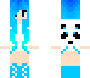 blue panda girl