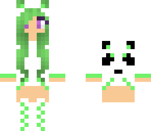 green panda girl
