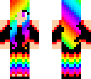 girl with rainbow hair