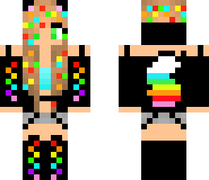 rainbow wolf girl