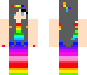 rainbow dress girl