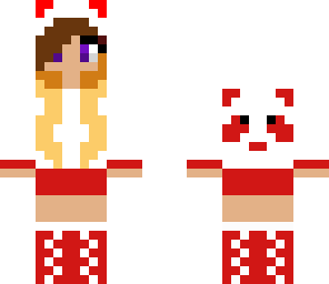 fire red panda girl