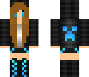 edited blue creeper girl