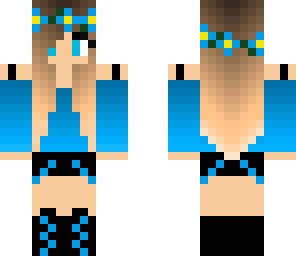 blue flower girl