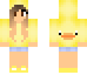 cute duck hoodie up