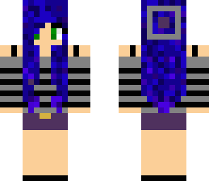 blue hair lady x2
