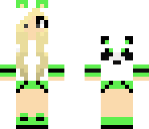 cute blonde panda girl
