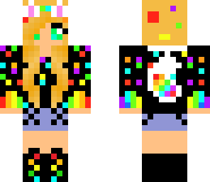 rainbow polk-a-dot wolf