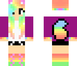 rainbow fox purple shirt