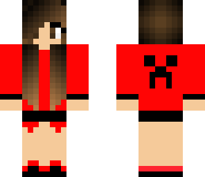 red n black gamer chick