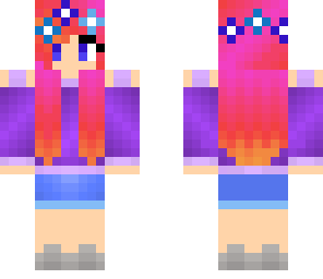 pink and orange flower girl edit