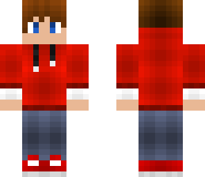 red shaded hoddie