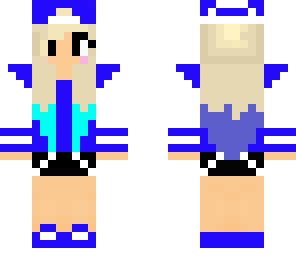 blue high school girl