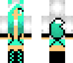 neon blue emo bra girl