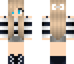 blonde girl added bow