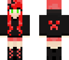 red and black girl