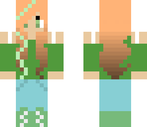 cute girl ombre hair green shirt