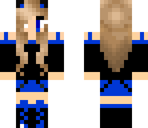 cute gaming blue girl