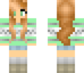 minty green winter girl
