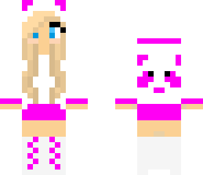 edited pink panda girl