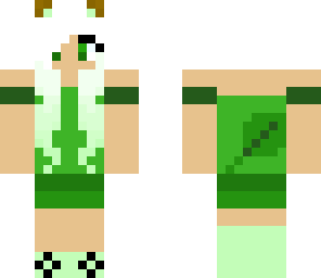 natural green cat girl