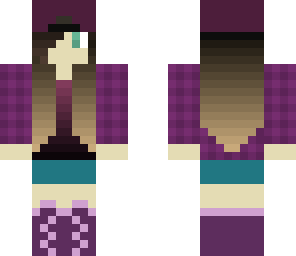 plaid purple shirt girl