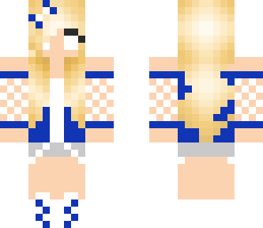 blue and white herobrine girl