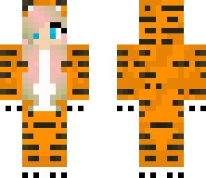 pink and green tiger girl