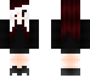 red and white hair girl