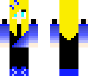 blue rainbow girl
