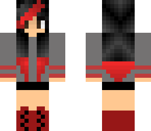 red dipdyed emo girl