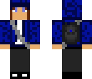 bluejacket with backpack