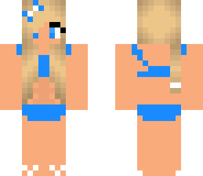 blue swimsuit