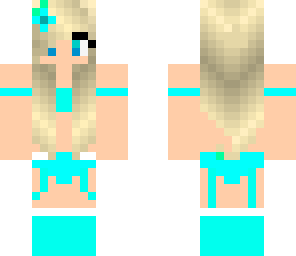 blonde blue bikini