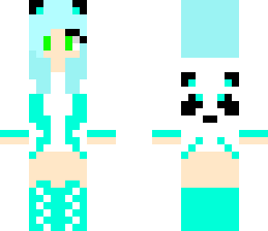 blue panda girl