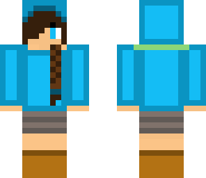 cute hoodie girl with boots and braid