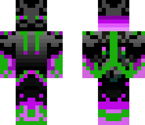 green and purple enderman