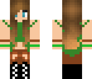 green and brown girl