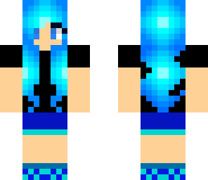 blue haired girl