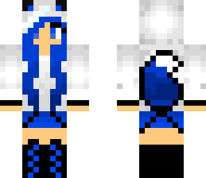 edited blue wolf girl