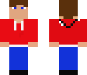red jacket blue pants
