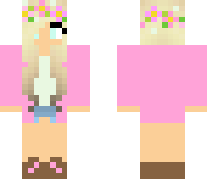 pink shy girl