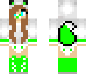 green baby panda girl