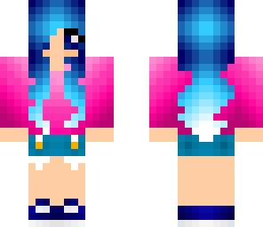 blue haired girl