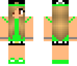 green and black summer girl