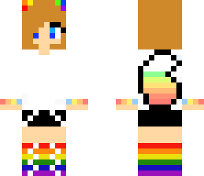 short haired rainbow fox girl