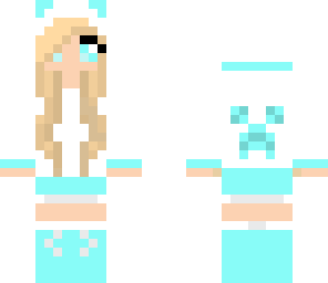 light blue creeper girl