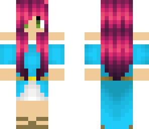 pink head girl in a dress