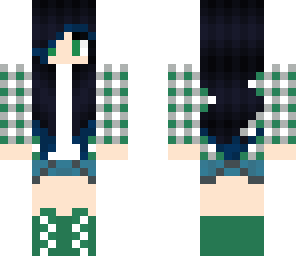 green checkered shirt girl